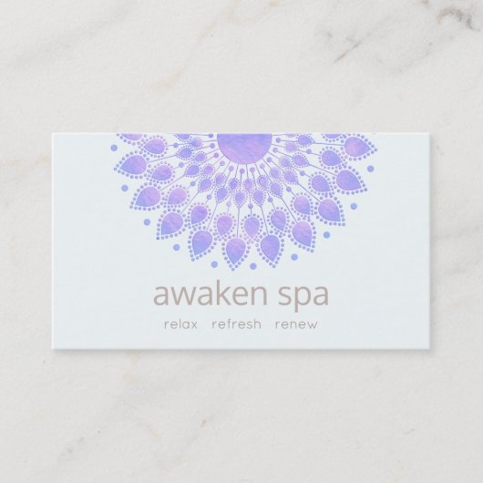 ラベンダーロータスフラワーナチュラルスパと美しい 名刺 (正面)