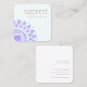 ラベンダーロータスフラワーマンダラ スクエア名刺 (正面/裏面)