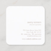 ラベンダーロータスフラワーマンダラ スクエア名刺 (裏面)