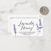 ラベンダーワイルドフラワーオーガニックハニーアピールハイブ ノートカード (正面/裏面インサイチュ)