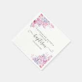 ラベンダーワイルドフラワーズフローラバプテスマ《キリスト教》洗礼式や命名式 スタンダードカクテルナプキン (角)