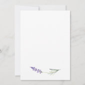 ラベンダーワイルドフラワーブライダルシャワー 招待状 (裏面)