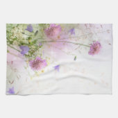 ラベンダーワイルドフラワープールキッチンディッシュタオル キッチンタオル (横)