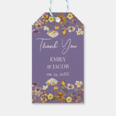 ラベンダーワイルドフラワーボホ結婚ズ ギフトタグ (裏面)