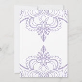 ラベンダーワンスオンザタイムベビーシャワープリンセス 招待状 (裏面)