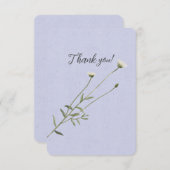 ラベンダーワン独身のデイジー サンキューカード (正面/裏面)