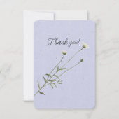 ラベンダーワン独身のデイジー サンキューカード (正面)