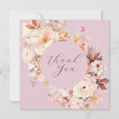 ラベンダーヴィンテージフローラ秋ベビーシャワー サンキューカード (正面)