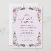 ラベンダーヴィンテージブライダルシャワー 招待状 (正面)
