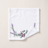 ラベンダーヴィンテージレッドローズアンドユーカリ バスタオルセット (ウォッシュタオル)