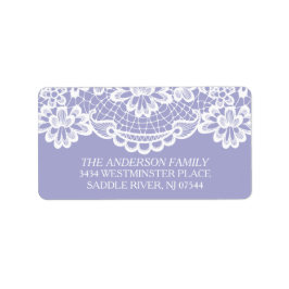 ラベンダーヴィンテージレース差出人住所 ラベル