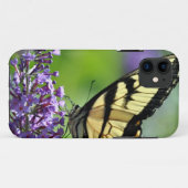 ラベンダー上の黄色と黒の蝶 Case-Mate iPhoneケース (裏面(横))