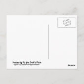 ラベンダー付きの茶色い先端の耳ウサギ ポストカード (裏面)