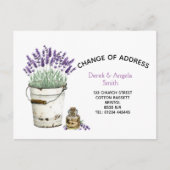 ラベンダー住所の変更、新しい住所 案内ポストカード (正面)
