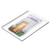 ラベンダー入りオレンジタビーキャット ノートブック (左側)