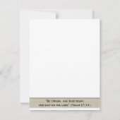 ラベンダー分野の聖書の詩の勇気付けられるカード カード (裏面)