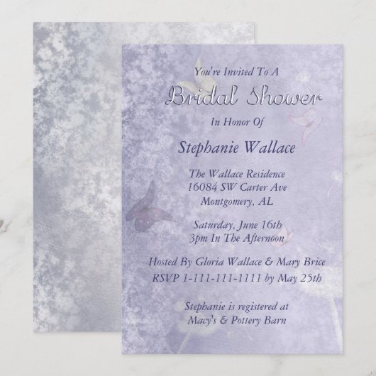 ラベンダー分野 招待状 (正面/裏面)