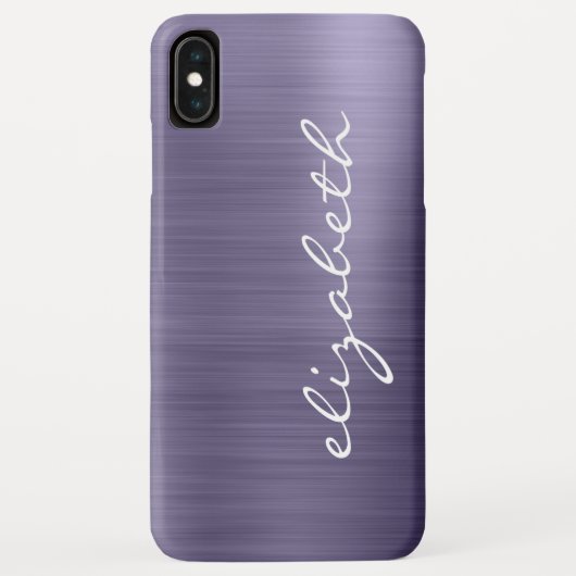 ラベンダー刷毛金属のカスタムスクリプト Case-Mate iPhoneケース (裏面)