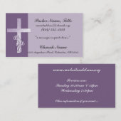 ラベンダー十字教会大臣名刺 名刺 (正面/裏面)