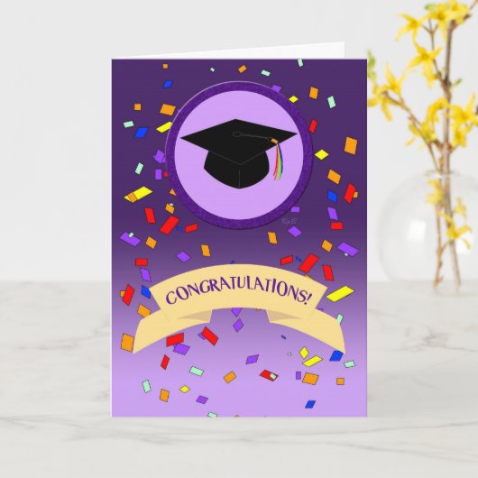 ラベンダー卒業：激しい カード (黄色い花)