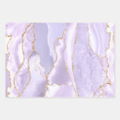ラベンダー及び紫色のアガート包装紙シート ラッピングペーパーシート (正面)