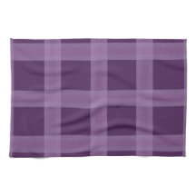 ラベンダー及び紫色の格子模様の皿タオル