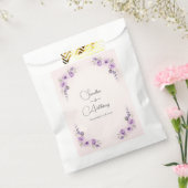ラベンダー及び赤面バラ結婚式の引き出物バッグ フェイバーバッグ (封をした状態)