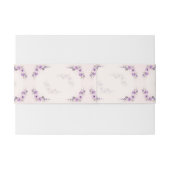 ラベンダー及び赤面バラ結婚式招待状 招待状ベリーバンド (裏面例)