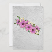 ラベンダー及び黄色いデイジーのベビーシャワー 招待状 (裏面)