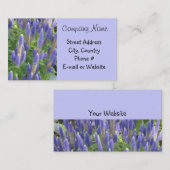 ラベンダー名刺 名刺 (正面/裏面)