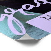 ラベンダー大学院 | Chic Purple Photo Keepsake ポスター (角)