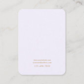 ラベンダー大理石カスタムジュエリーホルダーカード 名刺 (裏面)
