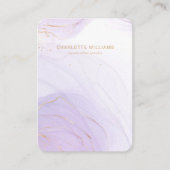 ラベンダー大理石金ゴールドジュエリー表示カード 名刺 (正面)