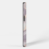 ラベンダー大理石iPhone 13ケースと銀静脈 iPhoneケース (右側面)