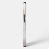 ラベンダー大理石iPhone 13ケースと銀静脈 iPhoneケース (左側面)