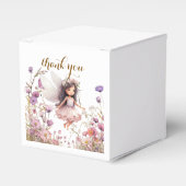 ラベンダー妖精のワイルドフラワーのピクシー誕生日 フェイバーボックス (正面サイド)