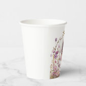 ラベンダー妖精のワイルドフラワーのピクシー誕生日 紙コップ (右)