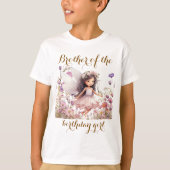 ラベンダー妖精 誕生日のお姉さん Tシャツ (正面)