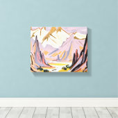 ラベンダー山脈 キャンバスプリント (インサイチュ (ウッドフロア))