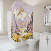 ラベンダー山脈 シャワーカーテン (インサイチュ)