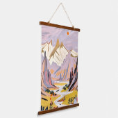 ラベンダー山脈 吊り下げ型タペストリー (傾斜あり)