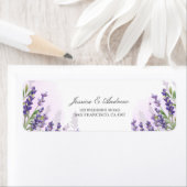 ラベンダー差出人住所ラベル素朴パープルパステル ラベル (インサイチュ)