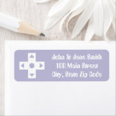 ラベンダー差出人住所ラベル ラベル (インサイチュ)