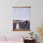 ラベンダー幽霊 吊り下げ型タペストリー (寝室)