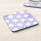 ラベンダー幾何学的パターン コースター (左側)