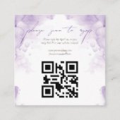 ラベンダー庭園の結婚式QRコード出欠 エンクロージャーカード (正面)