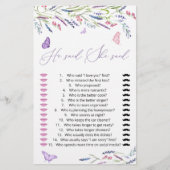 ラベンダー彼は、彼女は誰がゲームを言ったと推測すると言った (正面)