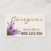 ラベンダー心地よい:介護者の名刺 名刺 (正面)
