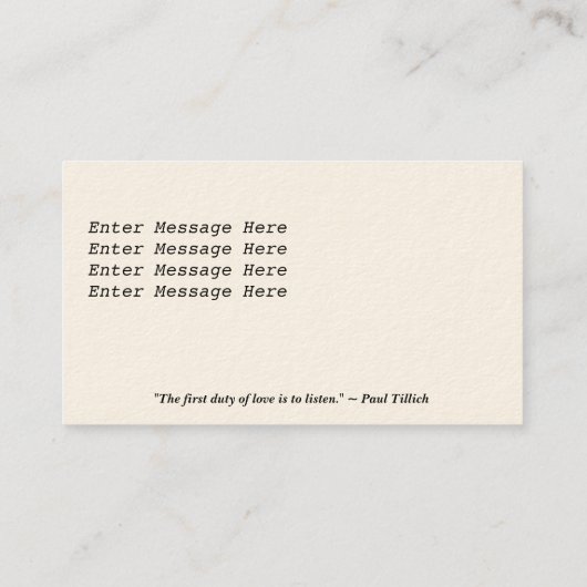 ラベンダー心地よい:介護者の名刺 名刺 (裏面)