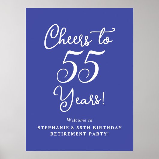 ラベンダー応援から55年の退職パーティーへの署名 ポスター (正面)